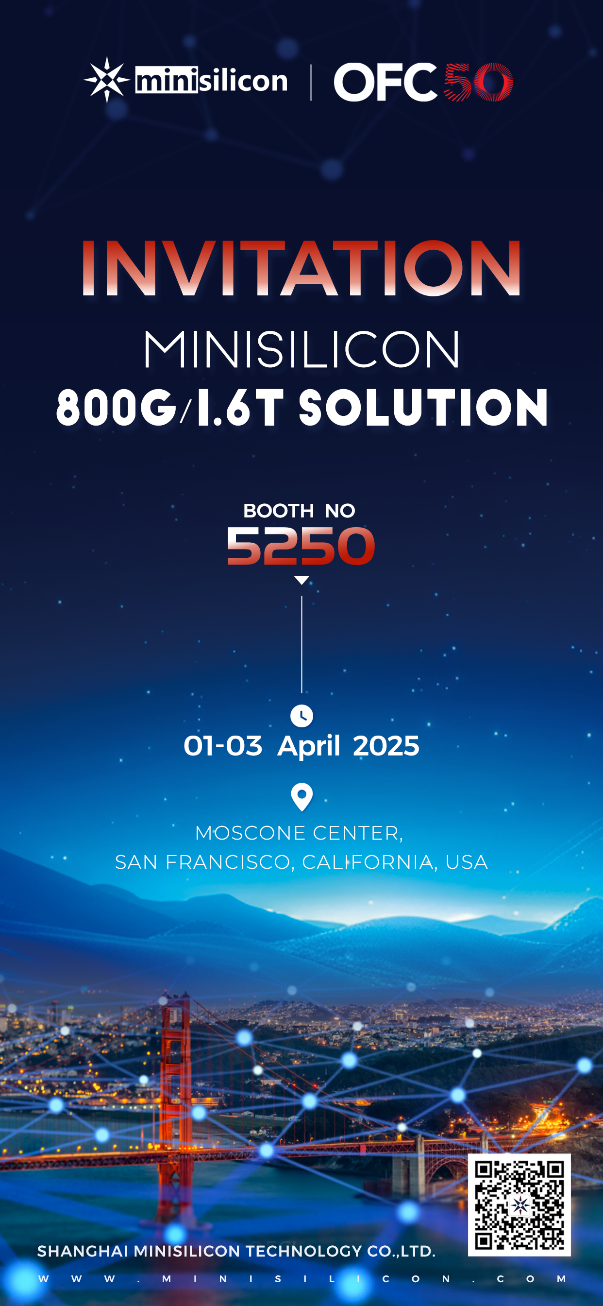 不朽情缘电子游戏官网科技邀请您共赴旧金山OFC盛会-展位5250
